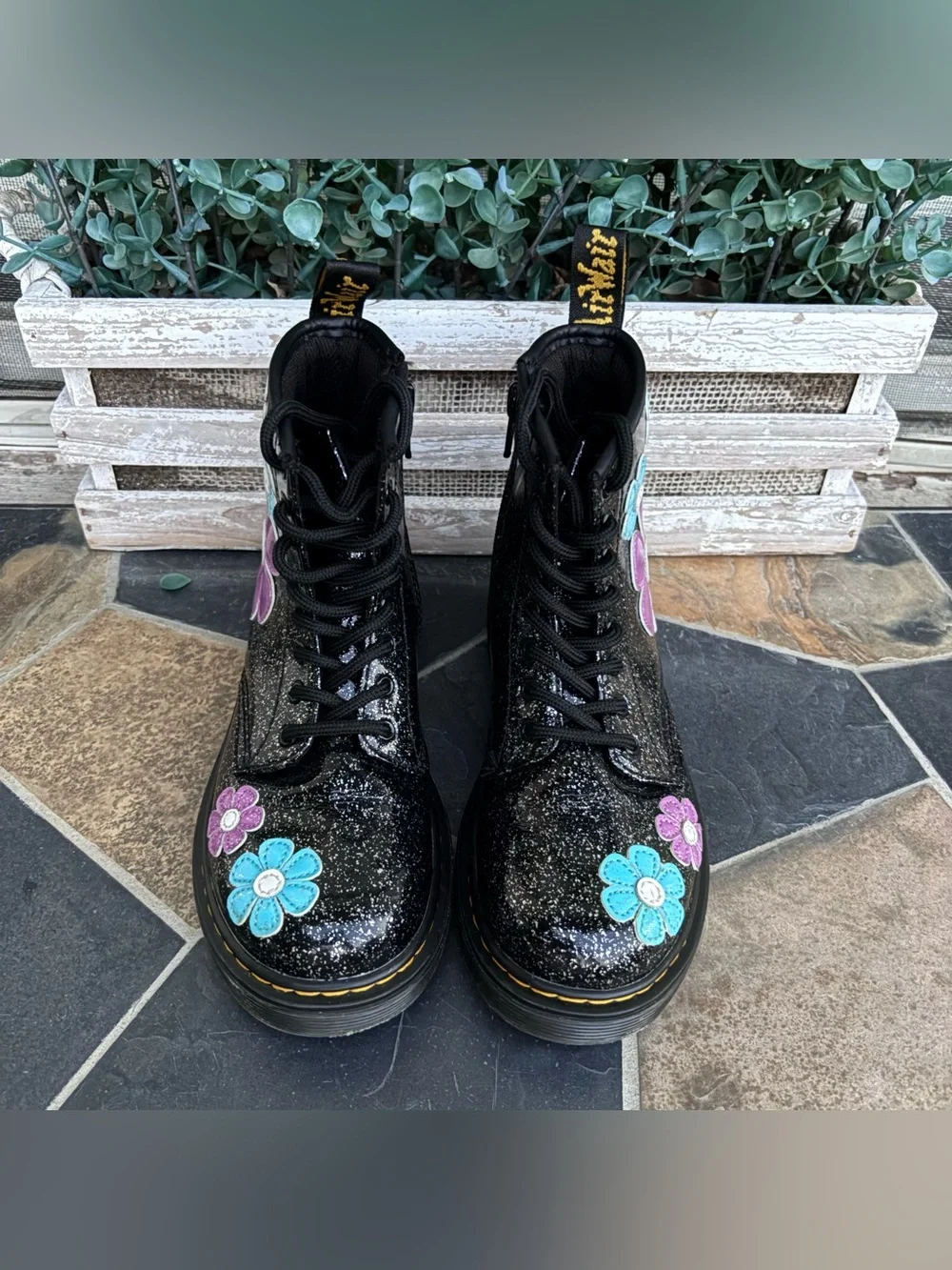 Dr. Martens 1460 J Cosmic Glitter Flower Boots